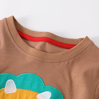 Spring and Autumn Boys Animals Cartoon Pattern Long Sleeves Top and Plaid Pants Clothing Set, MyKids-USA®, Baby & Toddler Outfits, MyKids-USA -  -  -  -  -  -  - 