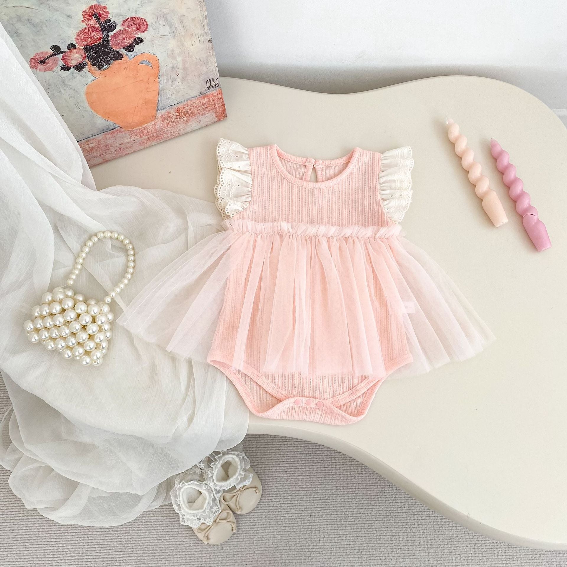 Summer Arrival Baby Girls Fly Sleeves Color Patchwork Bodysuit, MyKids-USA®, Bodysuits, MyKids-USA -  -  -  -  -  -  - .