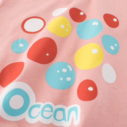 Summer Girls’ Colorful Bubbles Pattern T-shirt in European and American Style, MyKids-USA®, Baby & Toddler Tops, MyKids-USA -  -  -  -  -  -  - 