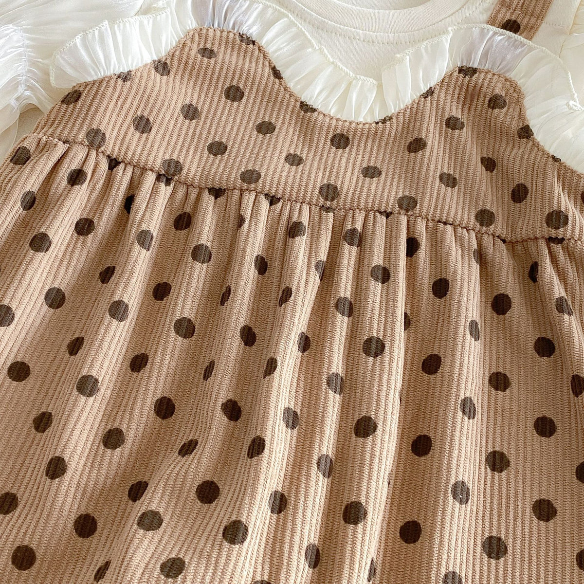 MyKids-USA® Autumn Arrival Baby Girls Long Sleeves Dots Pattern Color Patchwork Rompers
