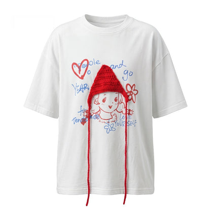 Arrival Summer Baby Kids Girls Short Sleeves Cartoon Pattern T-Shirt and Plaid Pants Sets