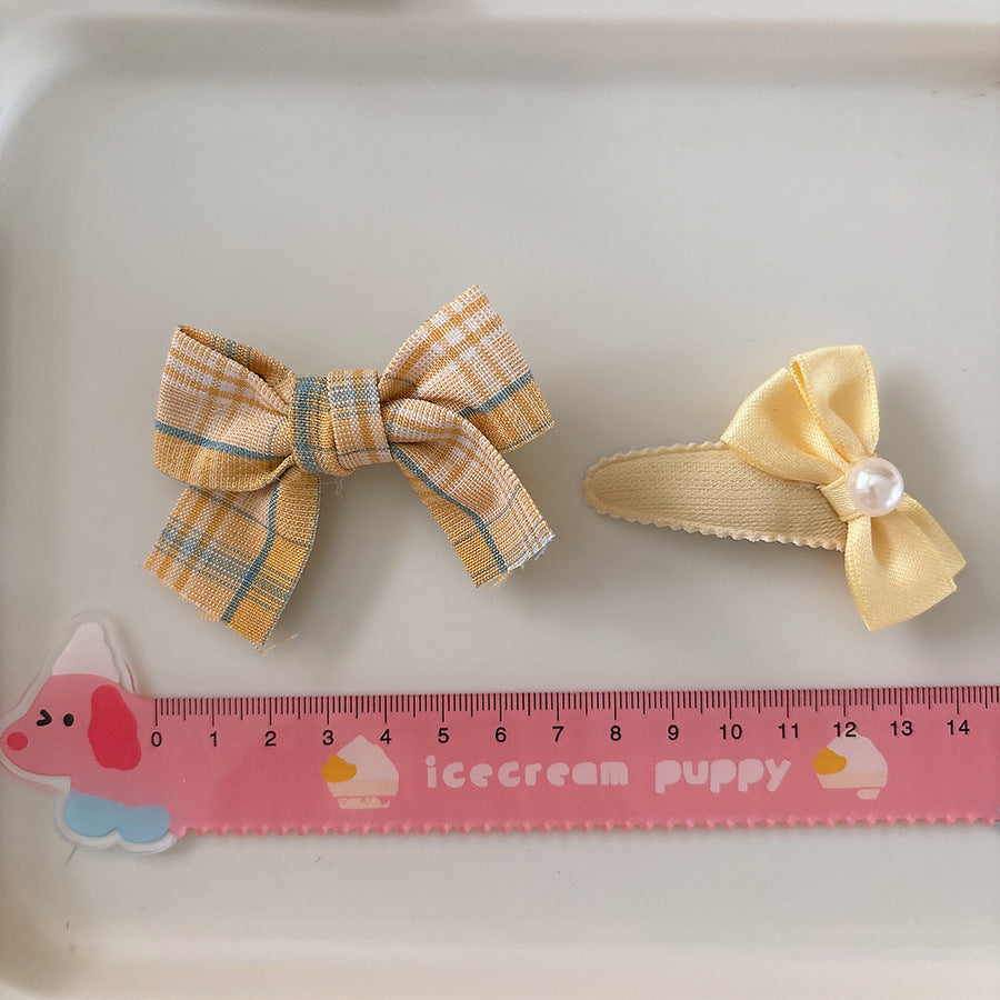 Collection of 2 Versatile Flowers and Plaid Pattern Hair Clips, MyKids-USA®, Hair Pins, Claws & Clips, MyKids-USA -  -  -  -  -  -  - .