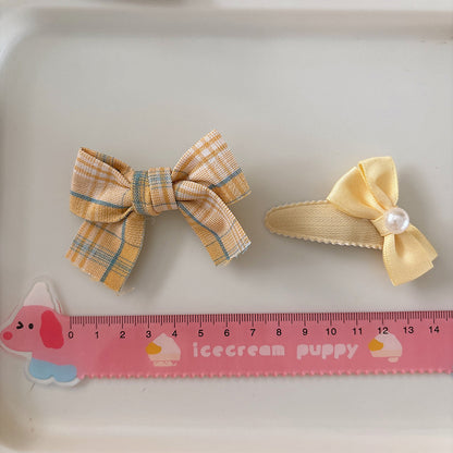 Collection of 2 Versatile Flowers and Plaid Pattern Hair Clips, MyKids-USA®, Hair Pins, Claws & Clips, MyKids-USA -  -  -  -  -  -  - .