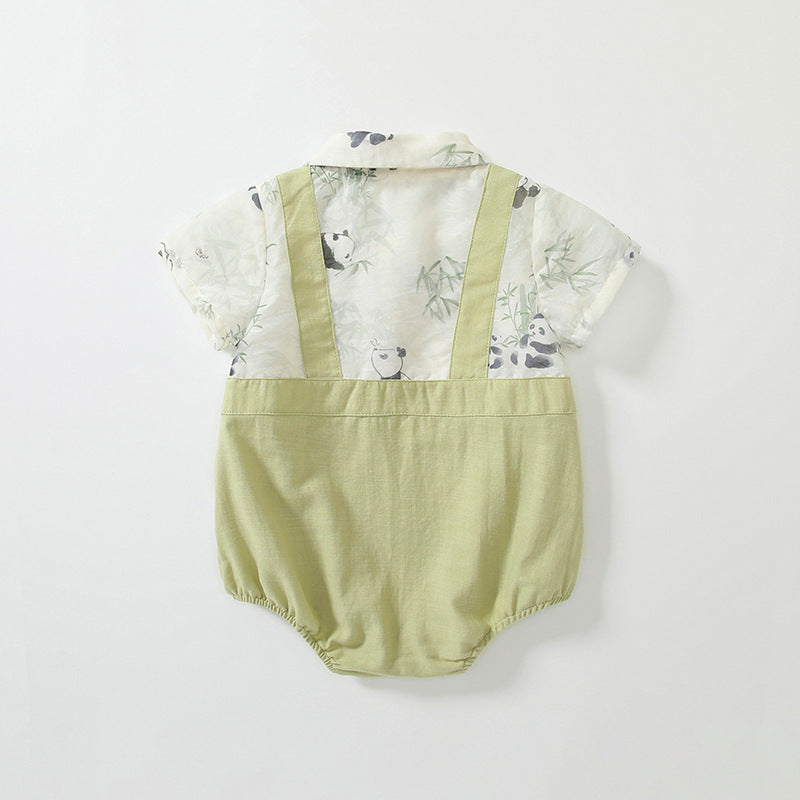 Summer Arrival Baby Boys Short Sleeves Cute Panda Pattern Onesies, MyKids-USA®, Baby One-Pieces, MyKids-USA -  -  -  -  -  -  - 