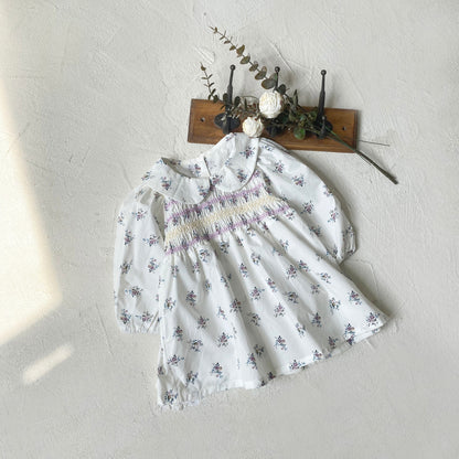 MyKids-USA® Autumn Floral Baby Kids Girls Princess Long Sleeves Peter Pan Collar Dress
