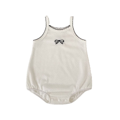 Summer Arrival Baby Girls Sleeveless Simple Embroidery Pattern Bodysuit, MyKids-USA®, Baby & Children's One-Pieces, MyKids-USA - Size/Age - 66 (3-6M) - Color - White -  -  - TR2605172358-A.