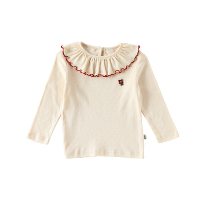 Autumn and Spring Arrival Baby Kids Girls Long Sleeves Flowers Pattern Top, MyKids-USA®, Baby & Toddler Tops, MyKids-USA - Size/Age - 73 (6-9M) - Color - Apricot -  -  - TR2509192336-A