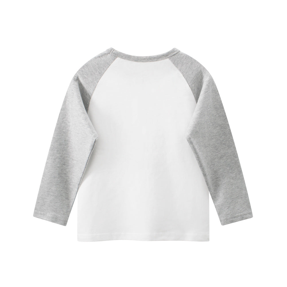 Spring Baby Kids Boys Cars Cartoon Print Long Sleeves Crew Neck Color Patchwork Top, MyKids-USA®, Shirts, MyKids-USA -  -  -  -  -  -  - .