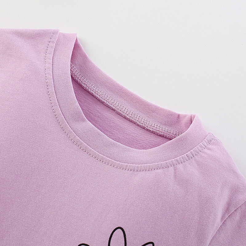 Summer Baby Kids Casual Flower Cartoon Pattern T-shirt and Shorts Clothing Set, MyKids-USA®, Baby & Toddler Outfits, MyKids-USA -  -  -  -  -  -  - 