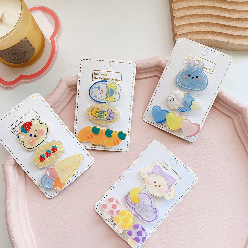 Children’s Cute Acrylic Small Animal Girl Heart Side Hairpin Hair Clips, MyKids-USA®, Hair Pins, Claws & Clips, MyKids-USA -  -  -  -  -  -  - 