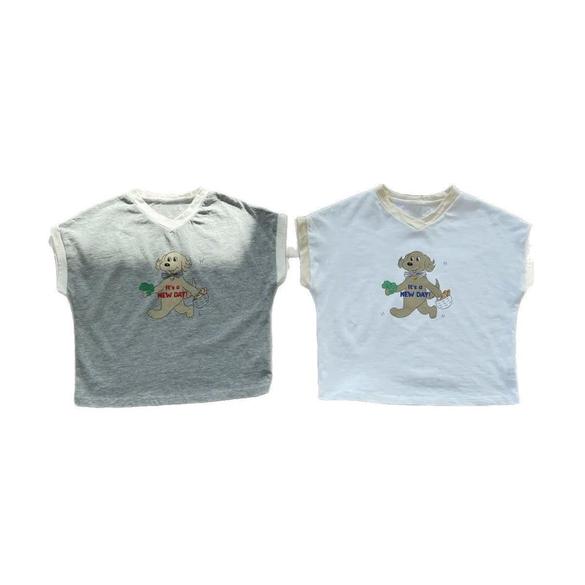 Casual Short Sleeves Summer New Children’s T-shirt, Unisex Baby Cartoon V Neck Top, MyKids-USA®, Baby & Toddler Tops, MyKids-USA -  -  -  -  -  -  - 