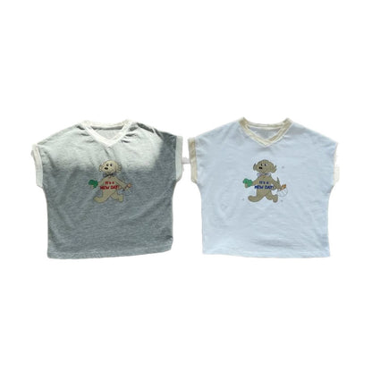 Casual Short Sleeves Summer New Children’s T-shirt, Unisex Baby Cartoon V Neck Top, MyKids-USA®, Baby & Toddler Tops, MyKids-USA -  -  -  -  -  -  - 