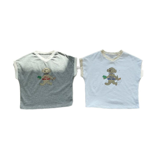 Casual Short Sleeves Summer New Children’s T-shirt, Unisex Baby Cartoon V Neck Top, MyKids-USA®, Baby & Toddler Tops, MyKids-USA -  -  -  -  -  -  - .