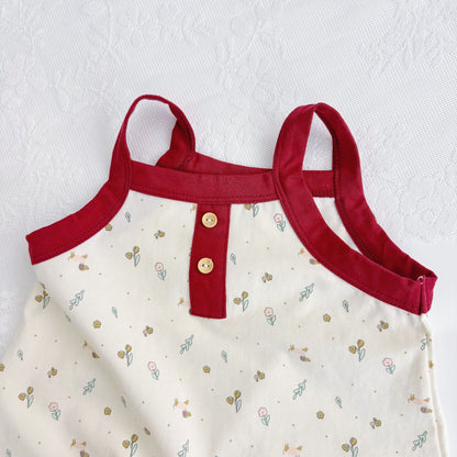 Summer Arrival Baby Unisex Floral Pattern Sleeveless Color Patchwork Rompers, MyKids-USA®, Baby One-Pieces, MyKids-USA -  -  -  -  -  -  - 