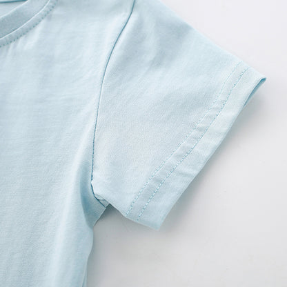 Summer Hot Selling Baby Kids Boys Short Sleeves Cartoon Animals Pattern T-shirt and Plain Shorts Clothing Set, MyKids-USA®, Baby & Toddler Outfits, MyKids-USA -  -  -  -  -  -  - .