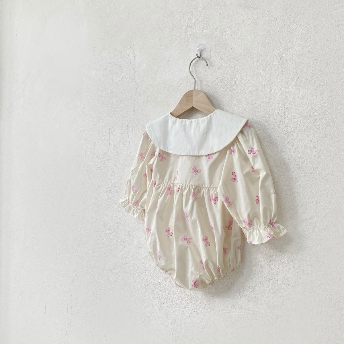 MyKids-USA® Autumn Arrival Butterfly-bows Printed Color Patchwork Baby Kids Girls Princess Long Sleeves Bodysuit