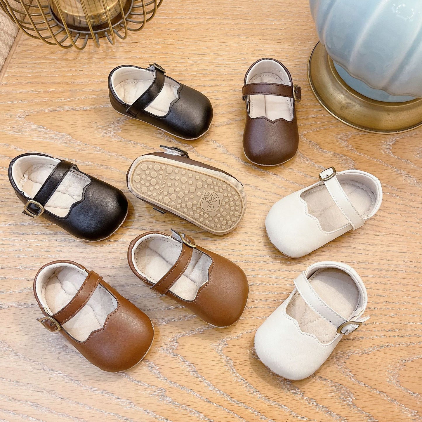 Autumn Fashion Baby Girl Solid Color Leather Toddler Shoes