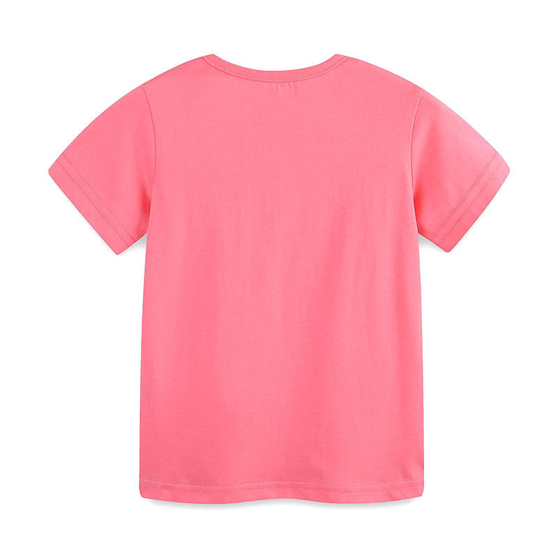 Summer Girls’ Cartoon Unicorn Pattern T-shirt in European and American Style, MyKids-USA®, Baby & Toddler Tops, MyKids-USA -  -  -  -  -  -  - 