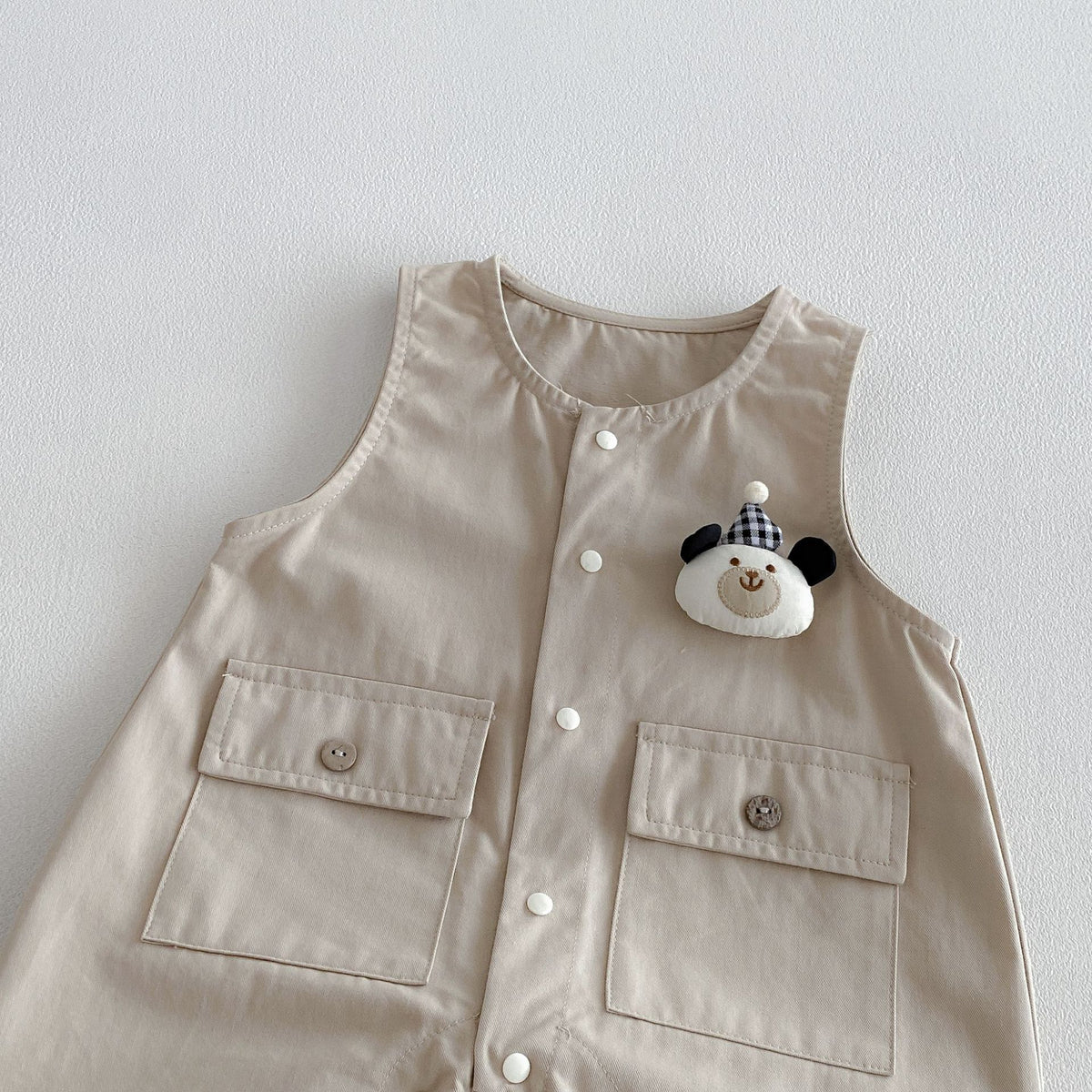 MyKids-USA® Hot Selling Autumn Baby Kids Long Sleeves Striped Top and Sleeveless Cartoon Overalls Set
