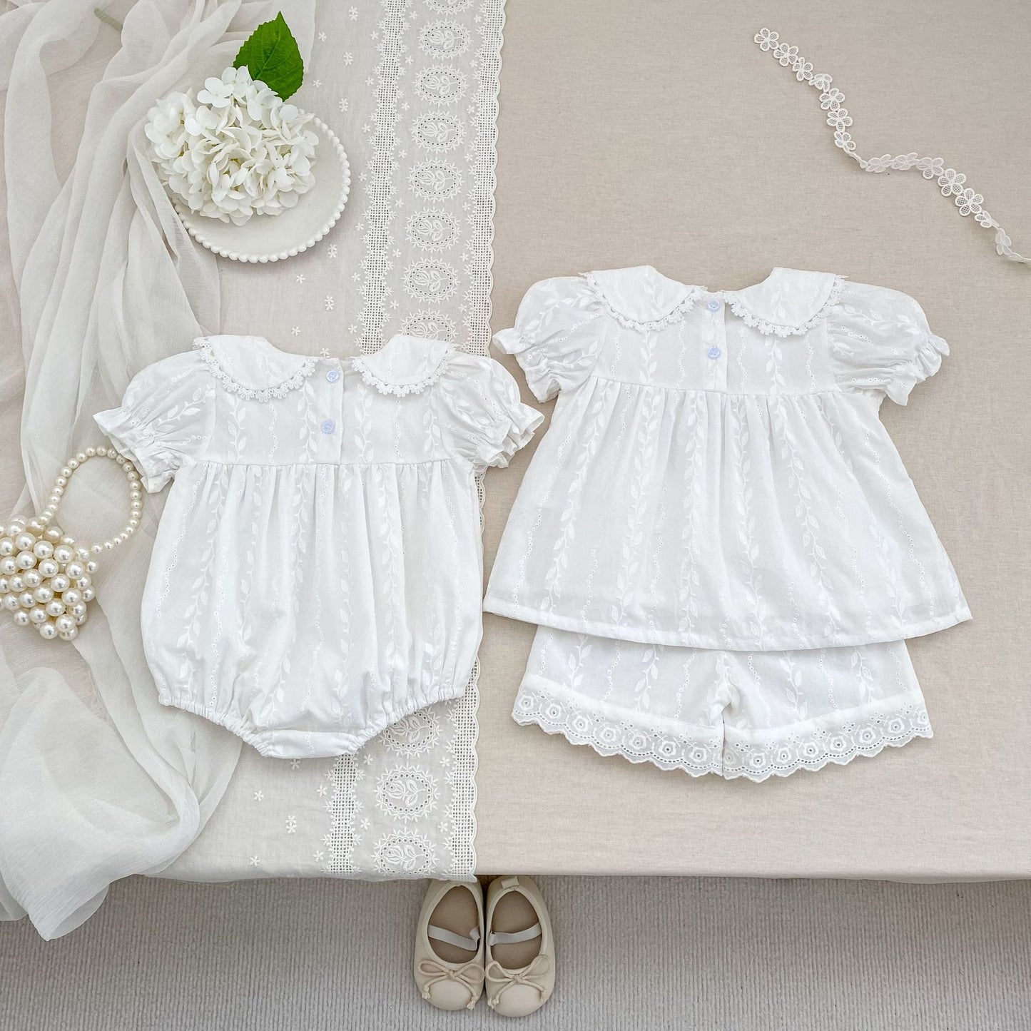 Arrival Summer Flowers Pattern Embroidered Baby Kids Girls Onesies and Clothing Sets – Princess Sister Matching Set, MyKids-USA®, Baby & Children's Outfits, MyKids-USA -  -  -  -  -  -  - .