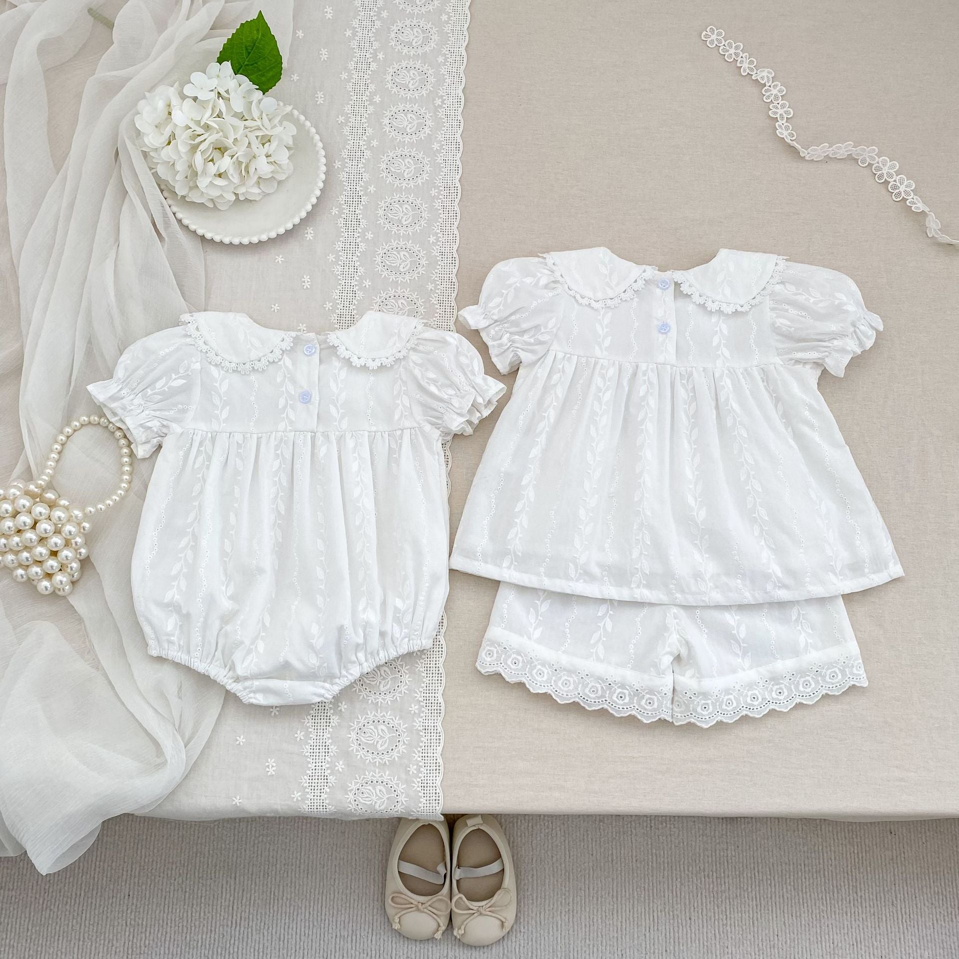 Arrival Summer Flowers Pattern Embroidered Baby Kids Girls Onesies and Clothing Sets – Princess Sister Matching Set, MyKids-USA®, Baby & Children's Outfits, MyKids-USA -  -  -  -  -  -  - .