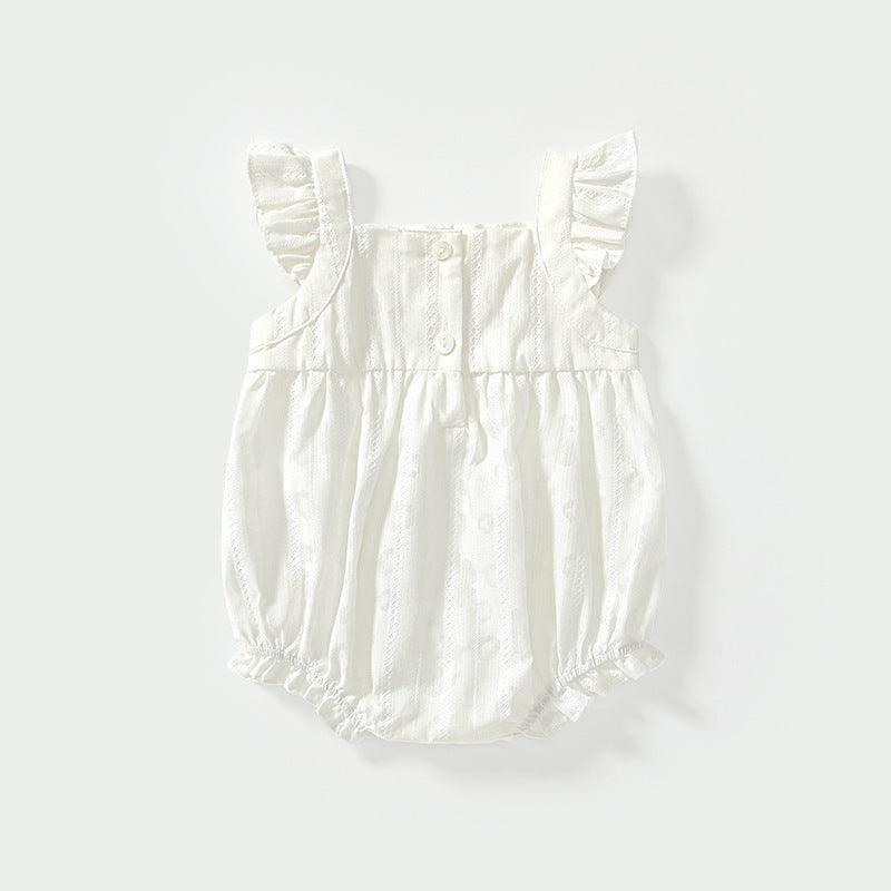 Summer Arrival Baby Girls Cute Butterfly Pattern Fly Sleeves Strap Onesies, MyKids-USA®, Baby One-Pieces, MyKids-USA -  -  -  -  -  -  - 