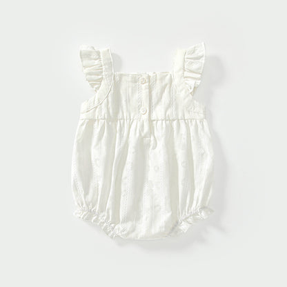 Summer Arrival Baby Girls Cute Butterfly Pattern Fly Sleeves Strap Onesies, MyKids-USA®, Baby One-Pieces, MyKids-USA -  -  -  -  -  -  - 