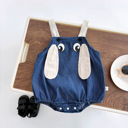 Summer Arrival Baby Kids Unisex Sleeveless Rabbit Cartoon Strap Onesies Overalls and White T-Shirt Clothing Set, MyKids-USA®, Baby & Toddler Outfits, MyKids-USA -  -  -  -  -  -  - 