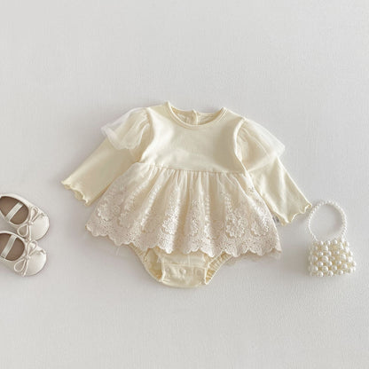 Spring Arrival Baby Girls Long Sleeves Flowers Embroidered Pattern Bodysuit, MyKids-USA®, Bodysuits, MyKids-USA -  -  -  -  -  -  - .