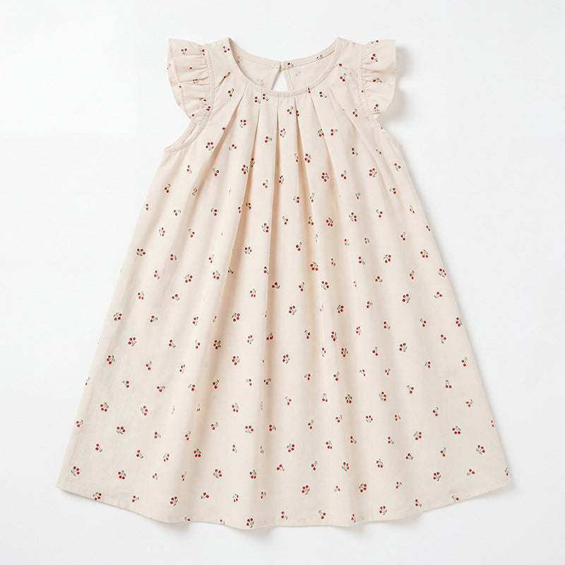 Summer Arrival Baby Girls Fly Sleeves Floral Pattern Dress, MyKids-USA®, Baby & Children's Dresses, MyKids-USA - Size/Age - 90 (12-24M) - Color - Pink -  -  - TR2605112245-B.