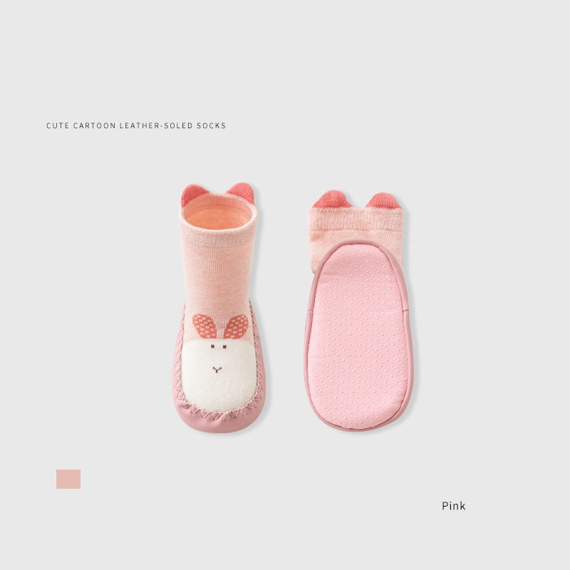 Arrival Autumn and Winter Toddler Walking Socks, Floor Shoe Socks, Cartoon Cute Baby Anti-slip Walking Shoes from 11cm, MyKids-USA®, First Steps & Crawlers, MyKids-USA - Size/Age - insole length 11.00 cm - Color - Pink -  -  - TR2511142312-C