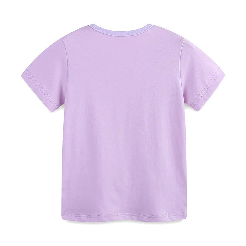 Summer Girls’ Unicorn Cartoon and Letters Pattern T-shirt in European and American Style, MyKids-USA®, Baby & Toddler Tops, MyKids-USA -  -  -  -  -  -  - 