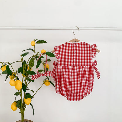 Summer Arrival Baby Girls Sleeveless Strawberry Pattern Bodysuit, MyKids-USA®, Baby & Children's One-Pieces, MyKids-USA -  -  -  -  -  -  - .