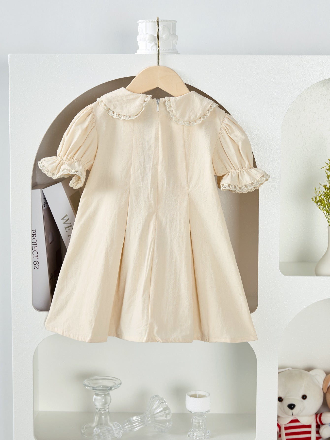 MyKids-USA® Summer Arrival Flowers Wreath Pattern Short Sleeves Dress for Stylish Girls