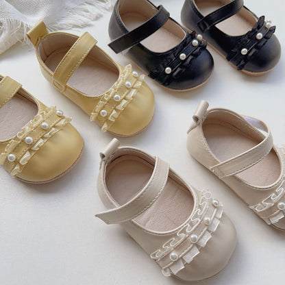 New Arrival Baby Girl Beaded Toddler Soft-Sole Anti-Slip Walking Shoes