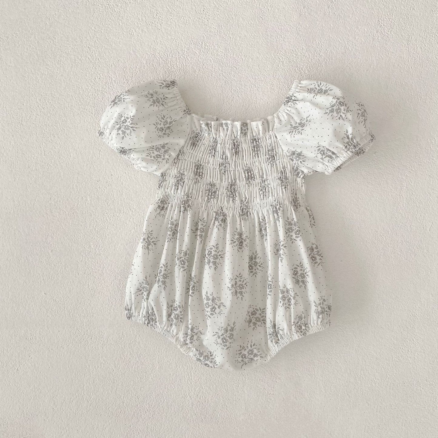 Summer Baby Girls French-style Flowers Pattern Short-sleeved Onesies and Dress – Princess Sister Matching, MyKids-USA®, Baby One-Pieces, MyKids-USA - Size/Age - 66 (3-6M) - Color - Grey -  -  - TR2503312225-B