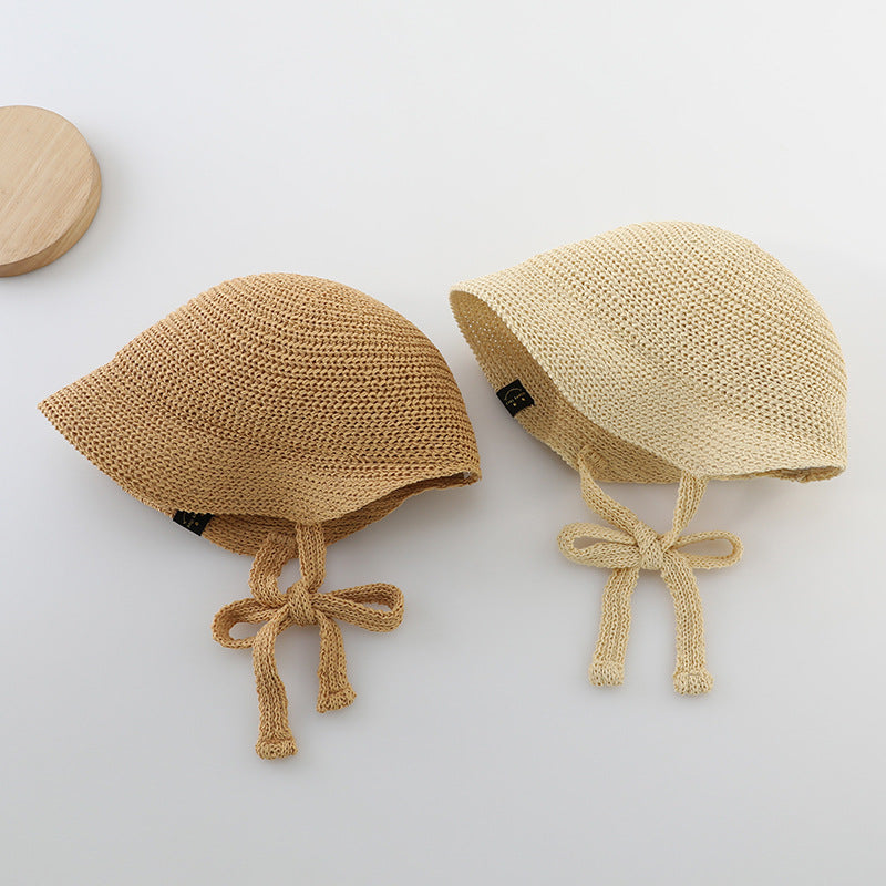 Summer Trendy Straw Hat For Girls, Baby Girl Sun Hat, Thin And Hollowed-Out Design Fisherman Hat, MyKids-USA®, Hat, MyKids-USA -  -  -  -  -  -  - .