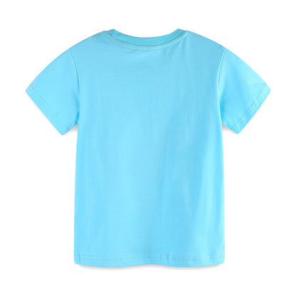 Summer Boys’ Dinosaurs Animals Cartoon Pattern T-shirt in European and American Style, MyKids-USA®, Baby & Toddler Tops, MyKids-USA -  -  -  -  -  -  - 