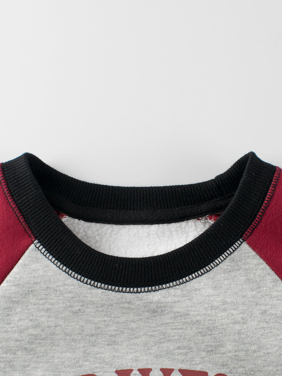 Arrival Unisex Letters Print Crew Neck Long Sleeves Thick Sweatshirt, MyKids-USA®, Baby & Toddler Outerwear, MyKids-USA -  -  -  -  -  -  - 