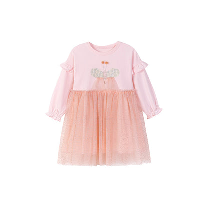 Autumn Arrival Butterfly Pattern Long Sleeves Crew Neck Dress for Stylish Girls, MyKids-USA®, Baby & Toddler Dresses, MyKids-USA -  -  -  -  -  -  - 