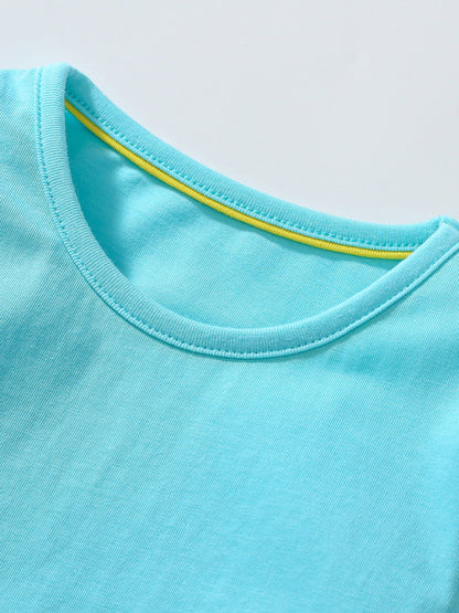 Summer Cartoon Short-sleeved Dress with Crew Neck for Stylish Girls, MyKids-USA®, Baby & Toddler Dresses, MyKids-USA -  -  -  -  -  -  - 