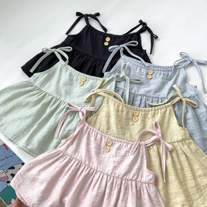 Summer Baby Kids Solid Color Sleeveless Top Vest with Pants Clothing Set for Girls, MyKids-USA®, Baby & Toddler Outfits, MyKids-USA -  -  -  -  -  -  - 