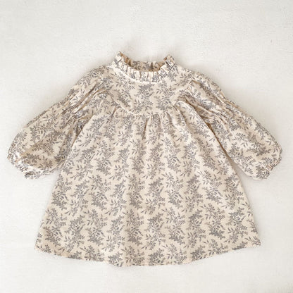 MyKids-USA® Autumn Vintage Floral Baby Kids Girls Princess Long Sleeves Dress