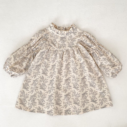 MyKids-USA® Vintage Floral Baby Kids Girls Princess Long Sleeves Dress