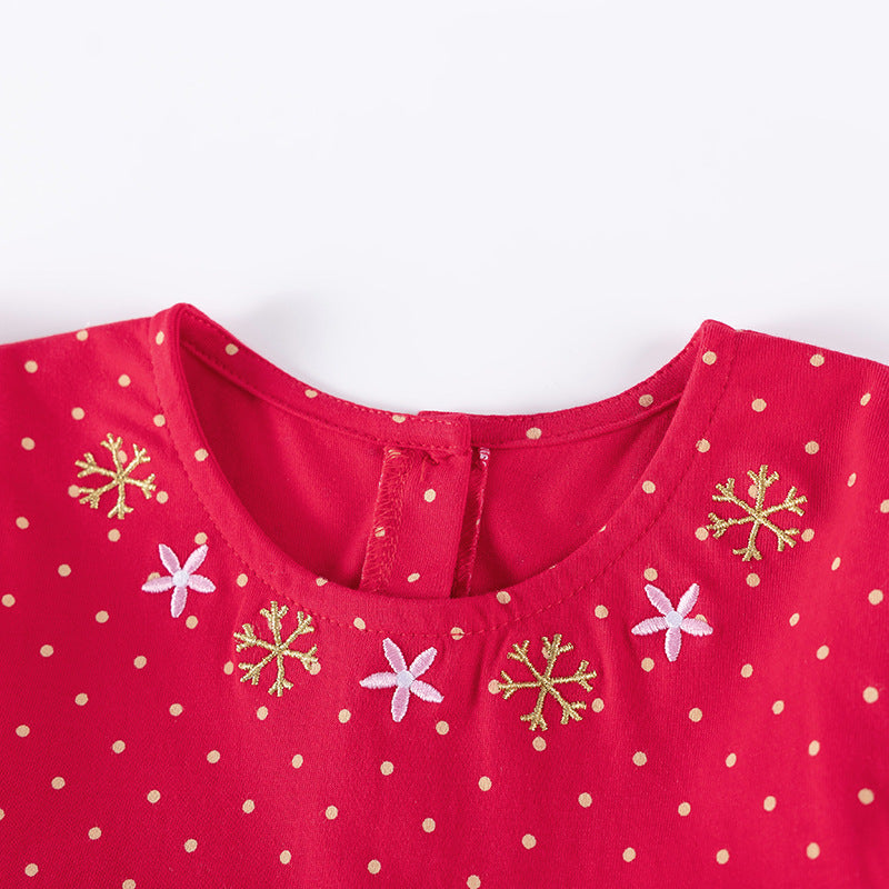 Autumn Arrival Cartoon Animals Christmas Pattern Long Sleeves Crew Neck Dress for Stylish Girls, MyKids-USA®, Baby & Toddler Dresses, MyKids-USA -  -  -  -  -  -  - 