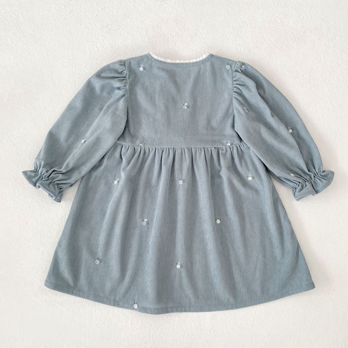 MyKids-USA® Autumn Flowers Embroidered Baby Kids Girls Princess Long Sleeves Dress