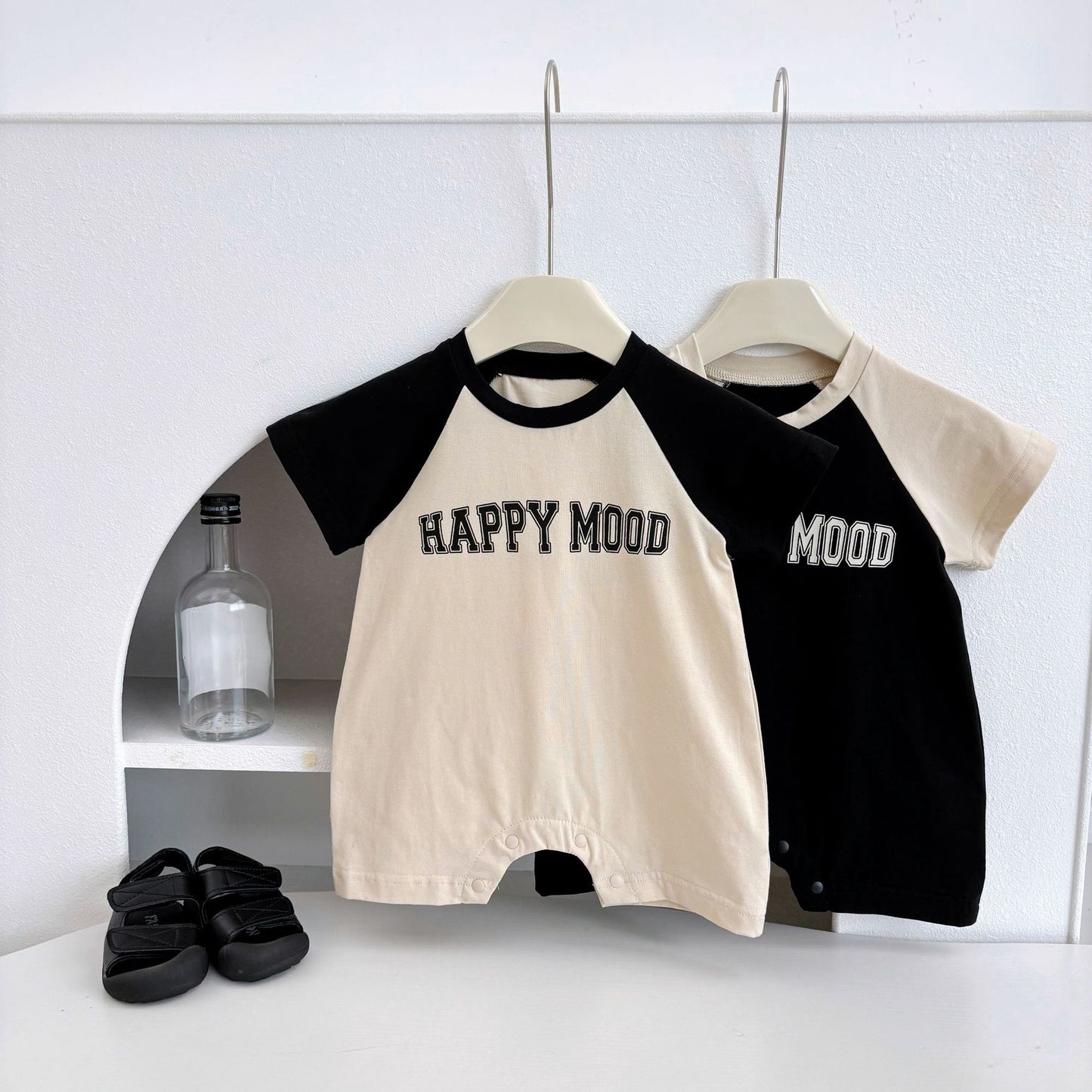 Hot Selling Summer Baby Kids Boys Letters Pattern Color Patchwork Short Sleeves Romper, MyKids-USA®, Baby One-Pieces, MyKids-USA -  -  -  -  -  -  - 