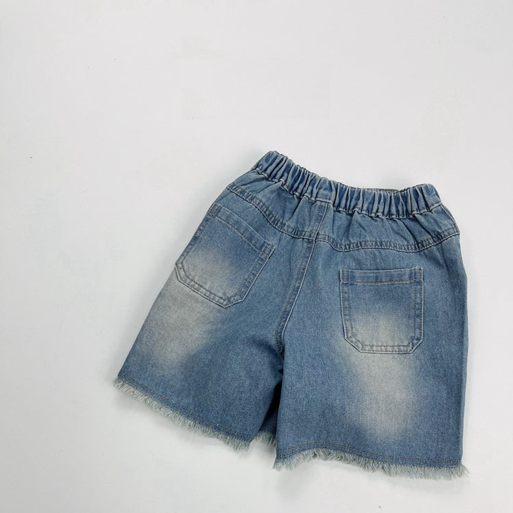 Arrival Summer Unisex Street Fashion Cool and Casual Washed Denim Shorts, MyKids-USA®, Denim Shorts, MyKids-USA -  -  -  -  -  -  - 