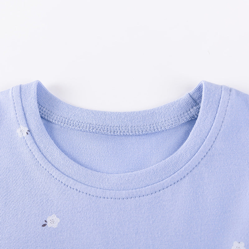 Autumn Arrival Cartoon Horse and Flowers Pattern Long Sleeves Crew Neck Dress for Stylish Girls, MyKids-USA®, Baby & Toddler Dresses, MyKids-USA -  -  -  -  -  -  - 