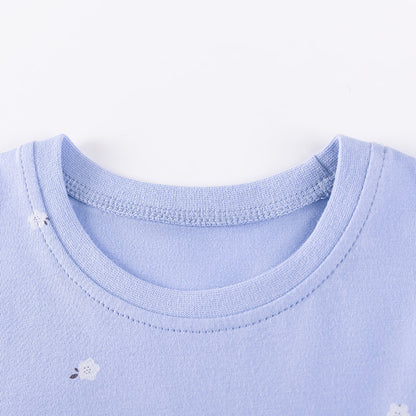 Autumn Arrival Cartoon Horse and Flowers Pattern Long Sleeves Crew Neck Dress for Stylish Girls, MyKids-USA®, Baby & Toddler Dresses, MyKids-USA -  -  -  -  -  -  - 